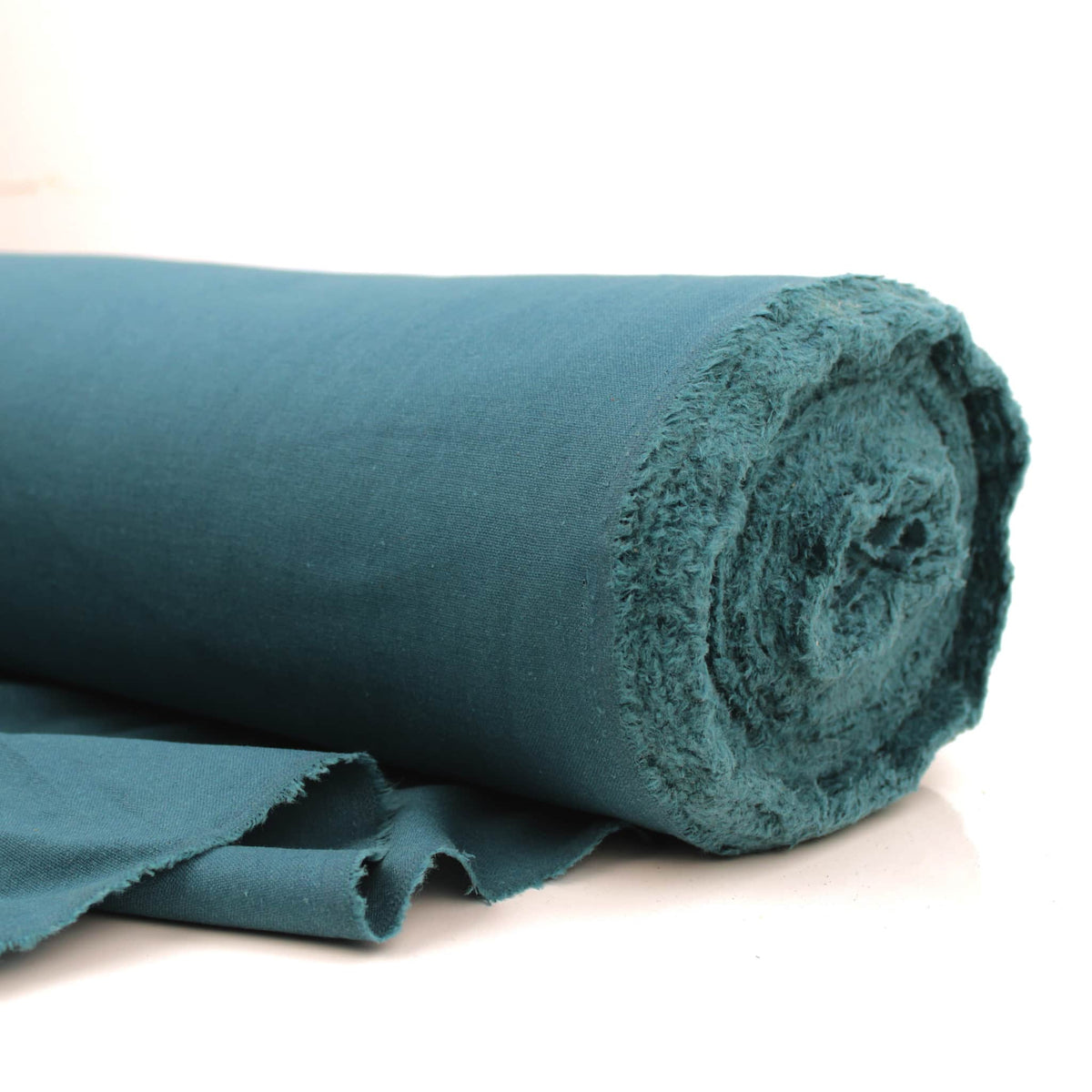 Teal Madras Plain Solid Cotton Linen Dressmaking Quilting Fabric Material Teal