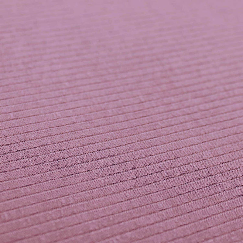 Medium Ribbed Knitted Jersey - Dusty Pink
