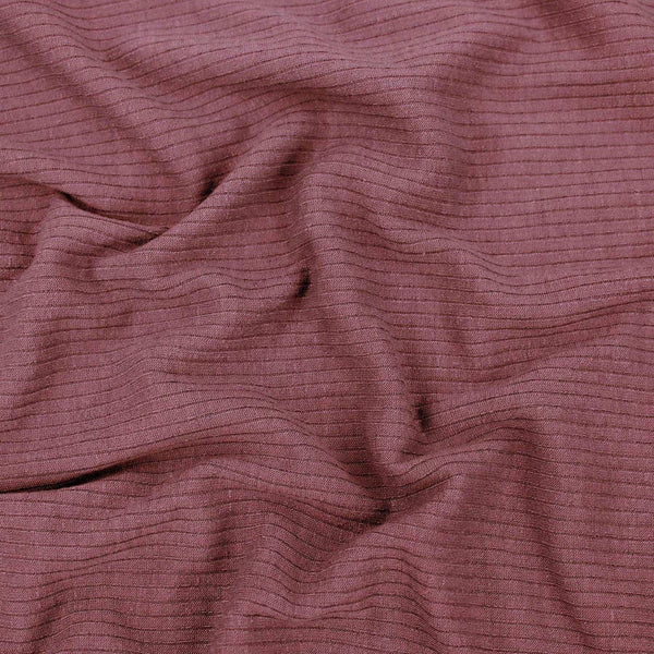 Medium Ribbed Knitted Jersey - Rose Taupe
