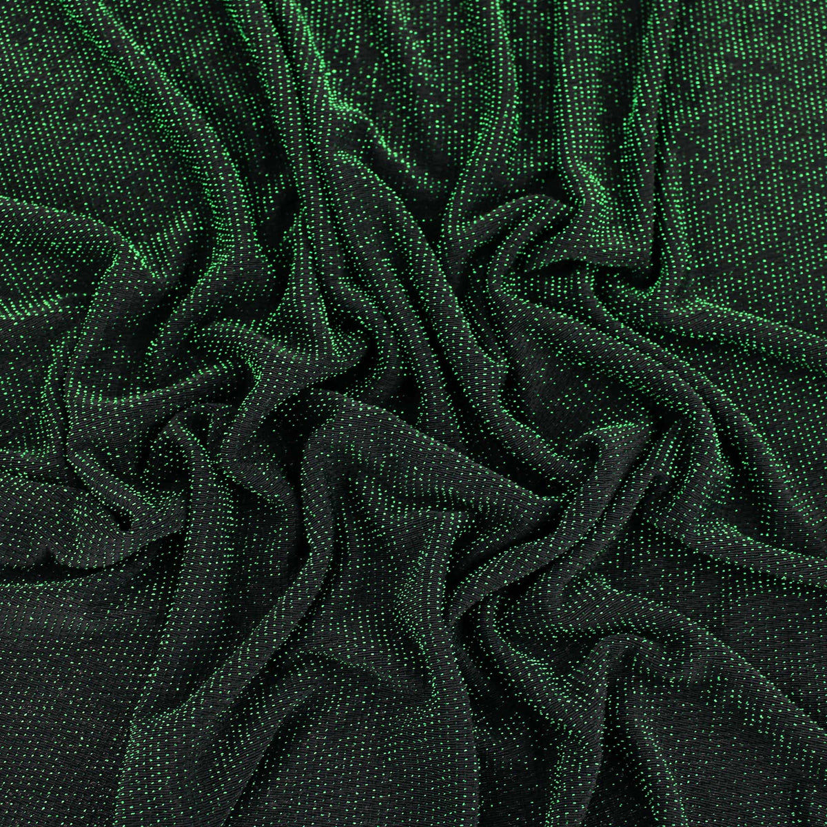 sparkling glitter nylon stretch lurex jersey dressmaking women fabric Green