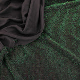 sparkling glitter nylon stretch lurex jersey dressmaking women fabric Green