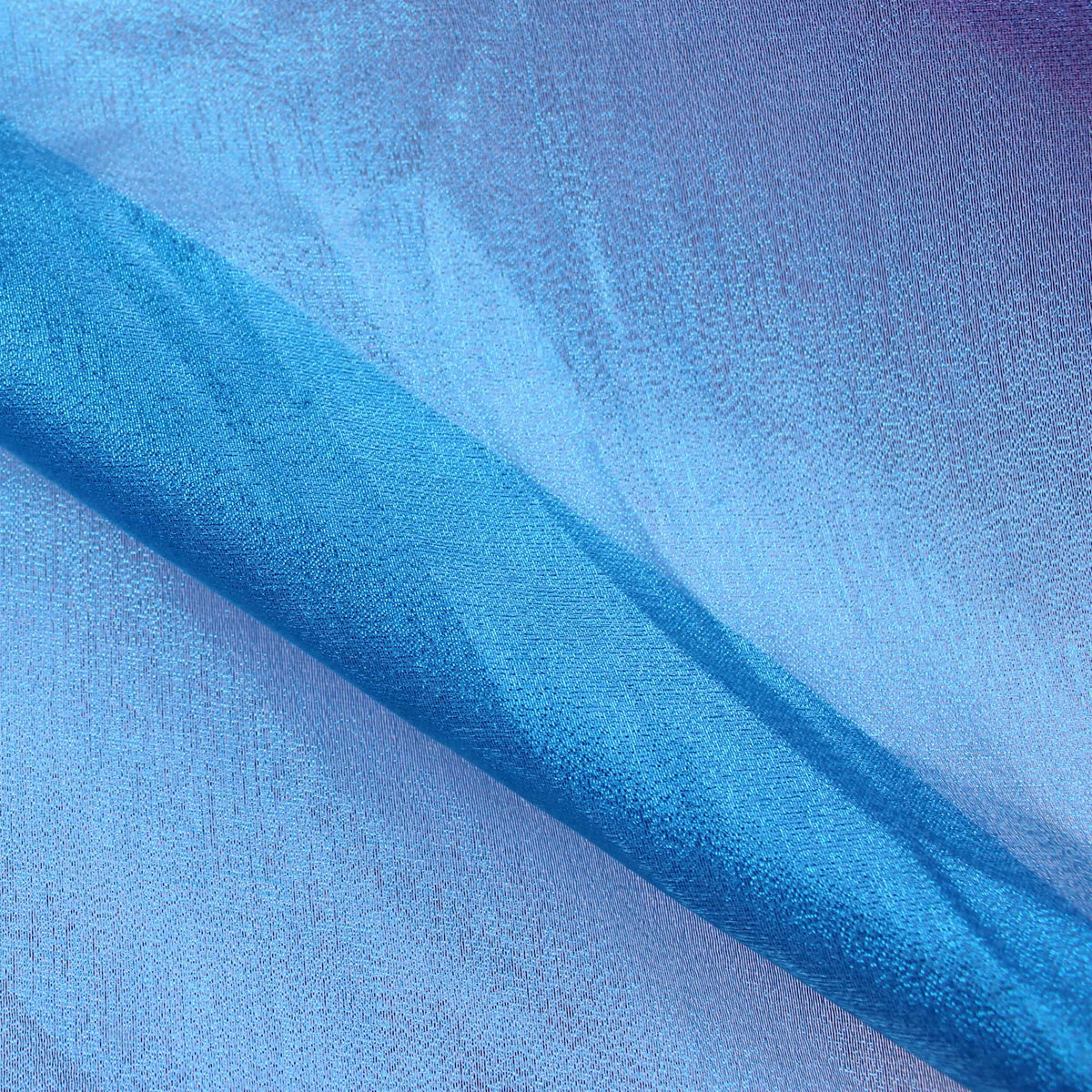 shimmery lightweight see through durable organza fabric Blue