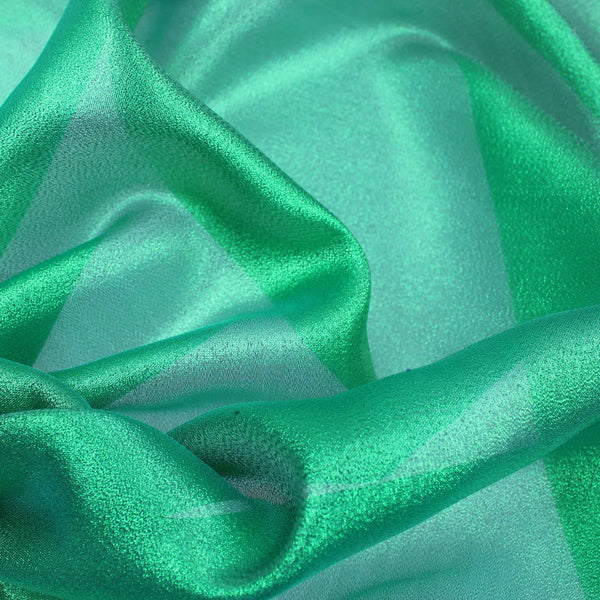 shimmery lightweight see through durable organza fabric Green