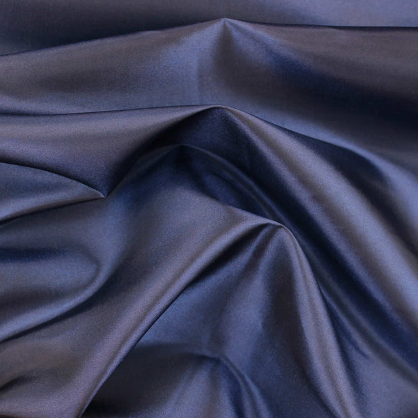 silky smooth metallic taffeta durable woven fabric Navy