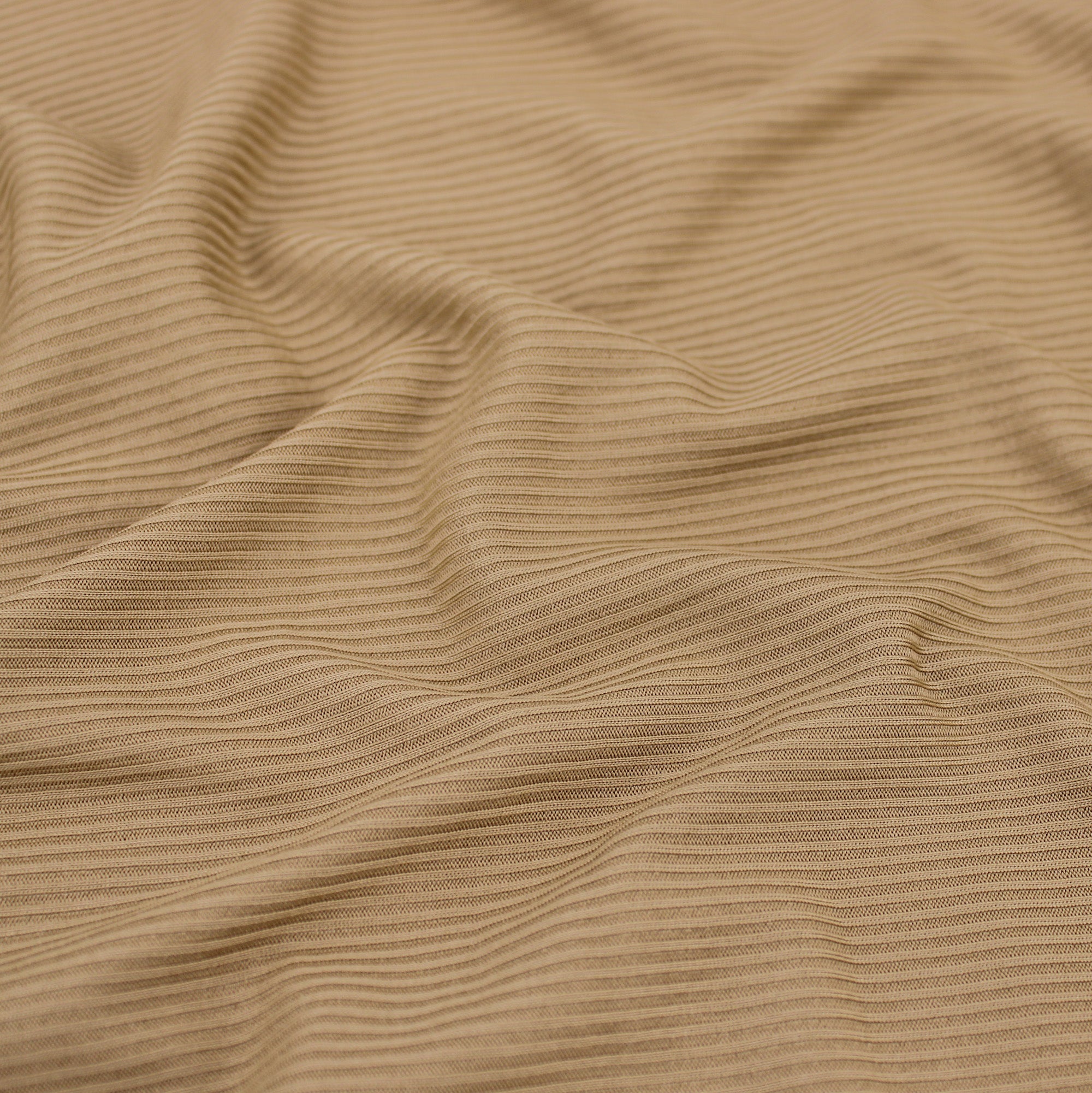 Mini Ribbed Knitted Jersey - Beige – Lullabee Fabrics