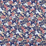 Navy Boysenberry Floral Light Furnishing Fabric Home Material Upholstery Blinds Curtain Oilcloth Thin Decor Drape Fabric Crisp Stiff Tablecloth  Navy