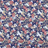 Navy Boysenberry Floral Light Furnishing Fabric Home Material Upholstery Blinds Curtain Oilcloth Thin Decor Drape Fabric Crisp Stiff Tablecloth Navy