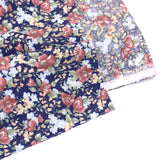 Navy Boysenberry Floral Light Furnishing Fabric Home Material Upholstery Blinds Curtain Oilcloth Thin Decor Drape Fabric Crisp Stiff Tablecloth Navy