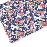 Navy Boysenberry Floral Light Furnishing Fabric Home Material Upholstery Blinds Curtain Oilcloth Thin Decor Drape Fabric Crisp Stiff Tablecloth Navy