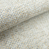 woollen linen look basketweave furnishing fabric Ivory Platinum
