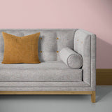 woollen linen look basketweave furnishing fabric Ivory Platinum