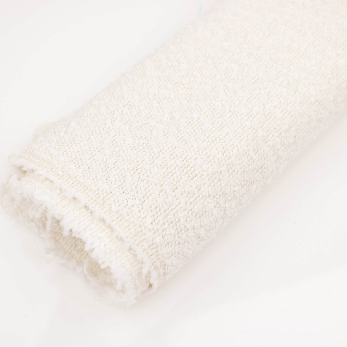 Boucle Tweed Coating Ecru Upholstery Home Furnishing Fabric Ecru