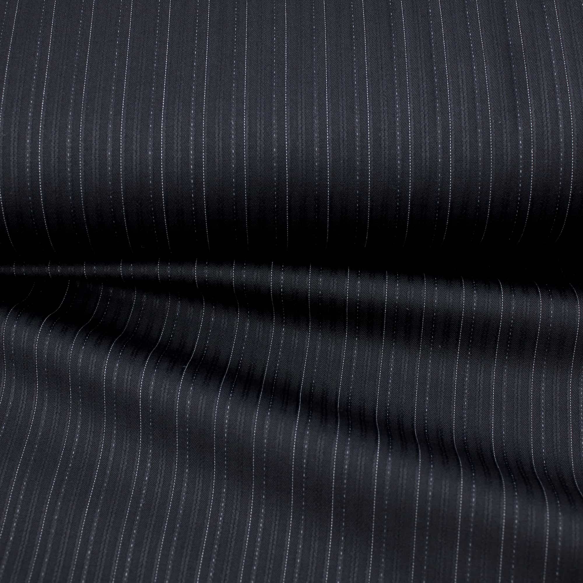 Charcoal/Black Shadow Stripe Suiting Fabric