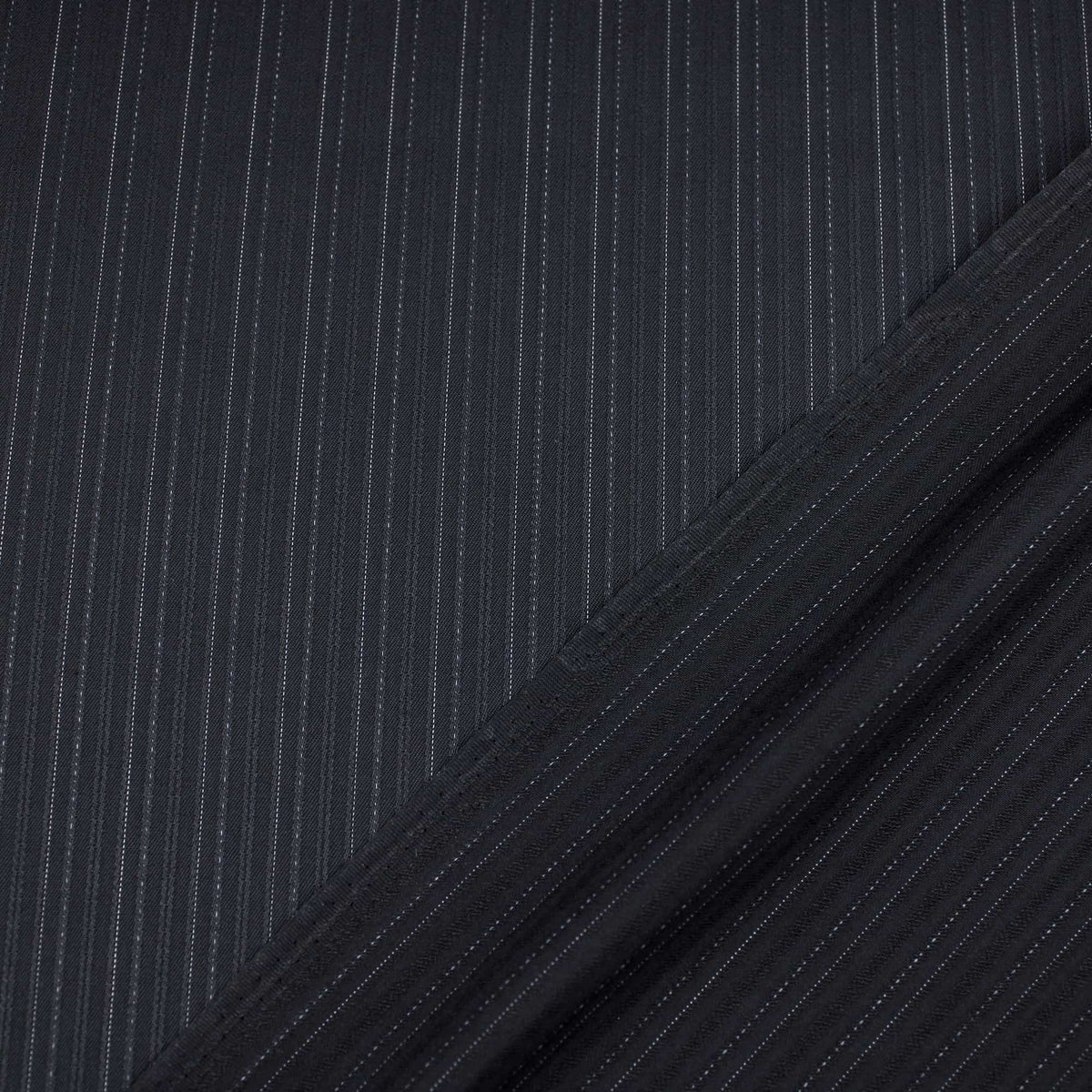 Pinstripe Suiting Charcoal Wool Blend Fabric Tailoring Dressmaking Suit Trouser Material Blazer Smart Mens Charcoal
