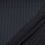 Pinstripe Suiting Charcoal  Wool Blend Fabric Tailoring Dressmaking Suit Trouser Material Blazer Smart Mens Charcoal