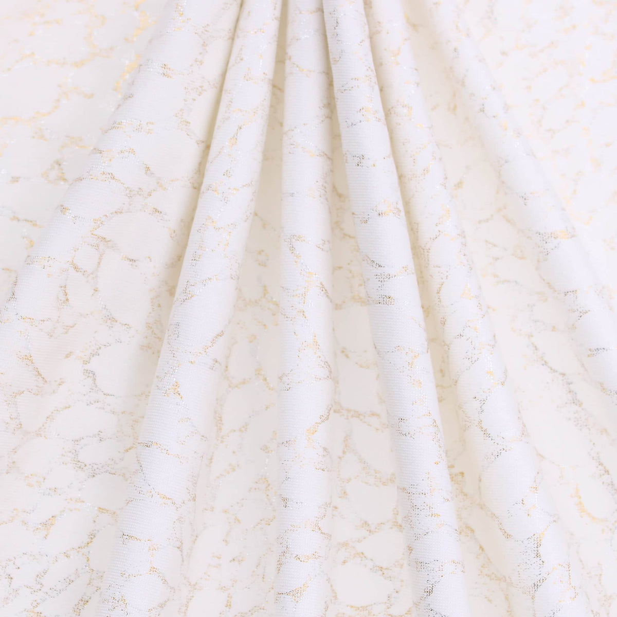 single knit syntethic jersey in gold and white