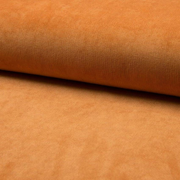 soft stretch cotton 21 wale corduroy dressmaking fabric Brique