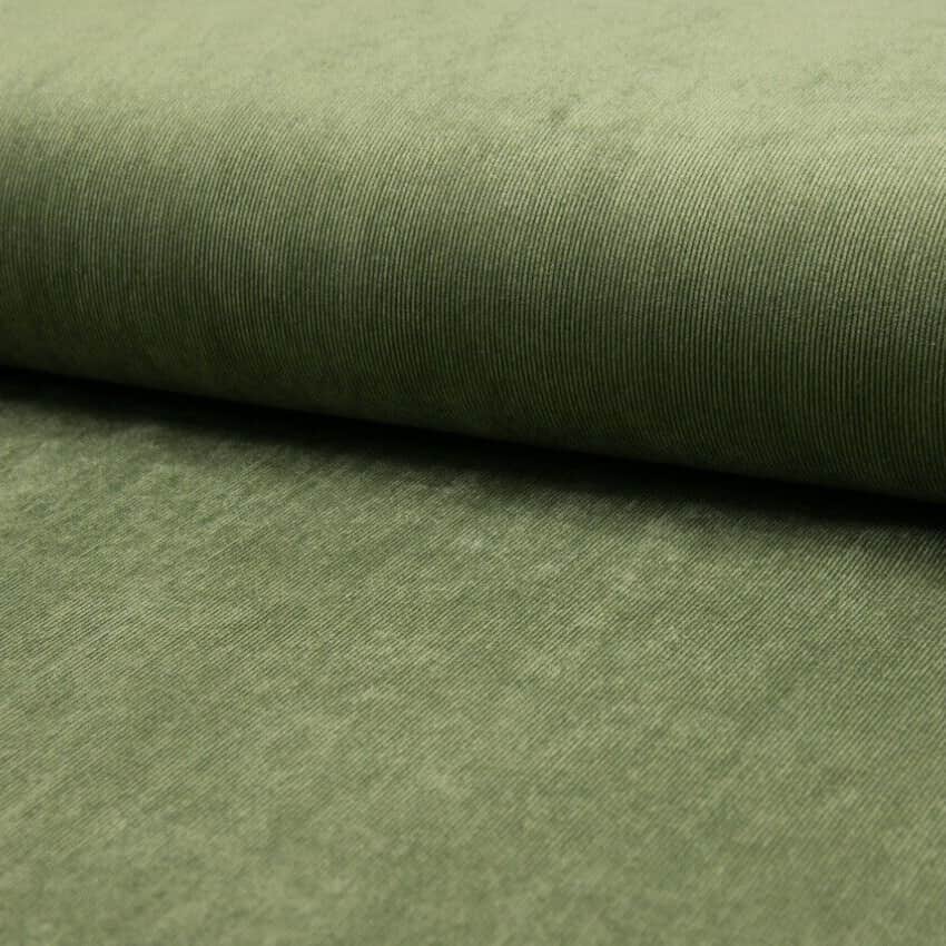 soft stretch cotton 21 wale corduroy dressmaking fabric Dark Khaki