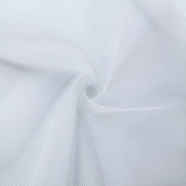 high quality power mesh stretch net fabric Bright White