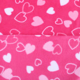 smooth polar anti pill fleece kids pets craft fabric Pink Hearts