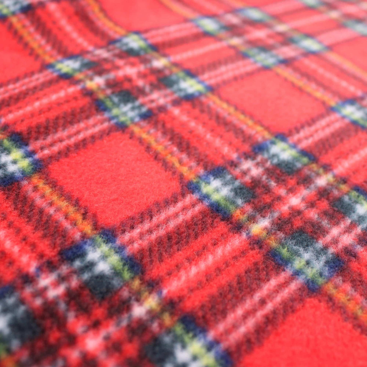 Printed Smooth Anti-Pill Polar Fleece - Red Tartan