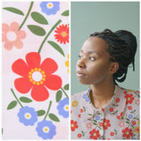 soft lightweight satin milky finish floral print