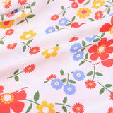 soft lightweight satin milky finish floral print