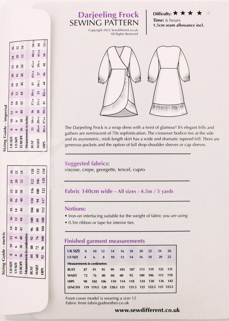 Darjeeling Frock Fabric Sewing Pattern - By Sew Different