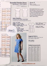 Essential Denim Dress Fabric Sewing Pattern - By Sew Different