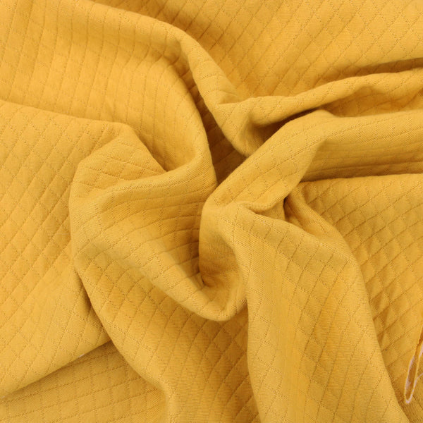 Quilted Cotton Jersey Sweatshirt Fabric- Banana