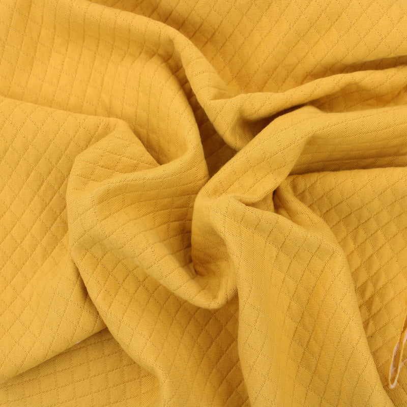 Quilted Cotton Jersey Sweatshirt Fabric- Banana