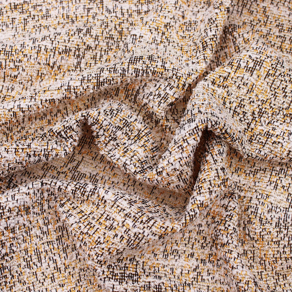 textured boucle in sparkling honey