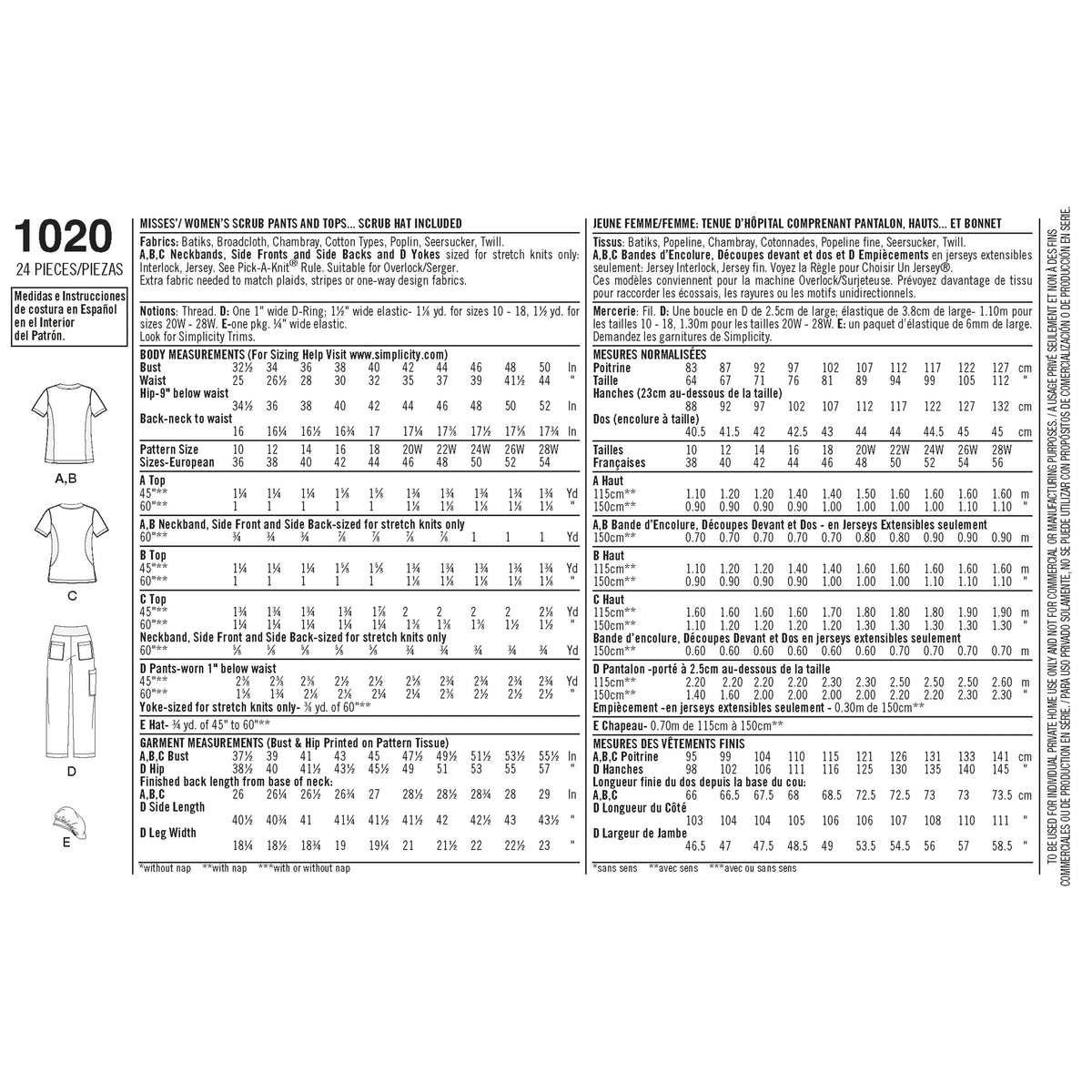 Simplicity Women's and Plus Size Scrubs