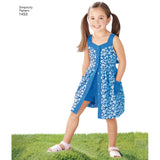 Simplicity Child's Dress, Top, Trousers or Shorts and Hat Sewing Pattern S1453