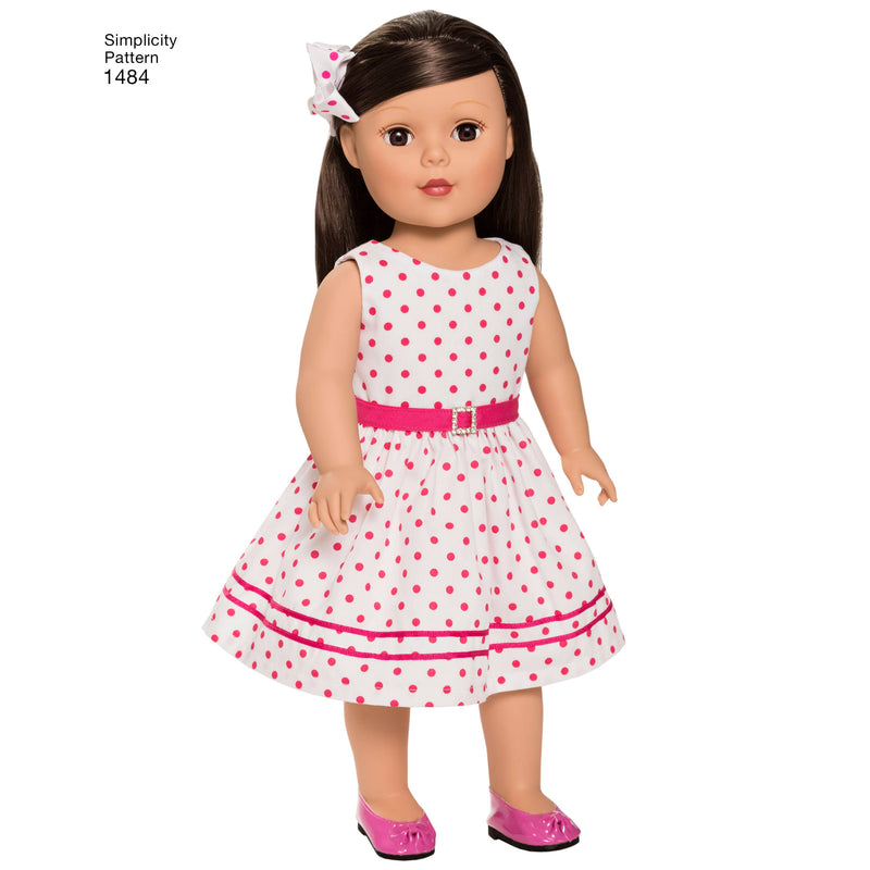 Simplicity 18" Doll Clothes Sewing Pattern S1484