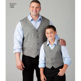 Simplicity Husky Boys' and Big and Tall Men's Vests Sewing Pattern S1506