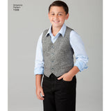 Simplicity Husky Boys' and Big and Tall Men's Vests Sewing Pattern S1506