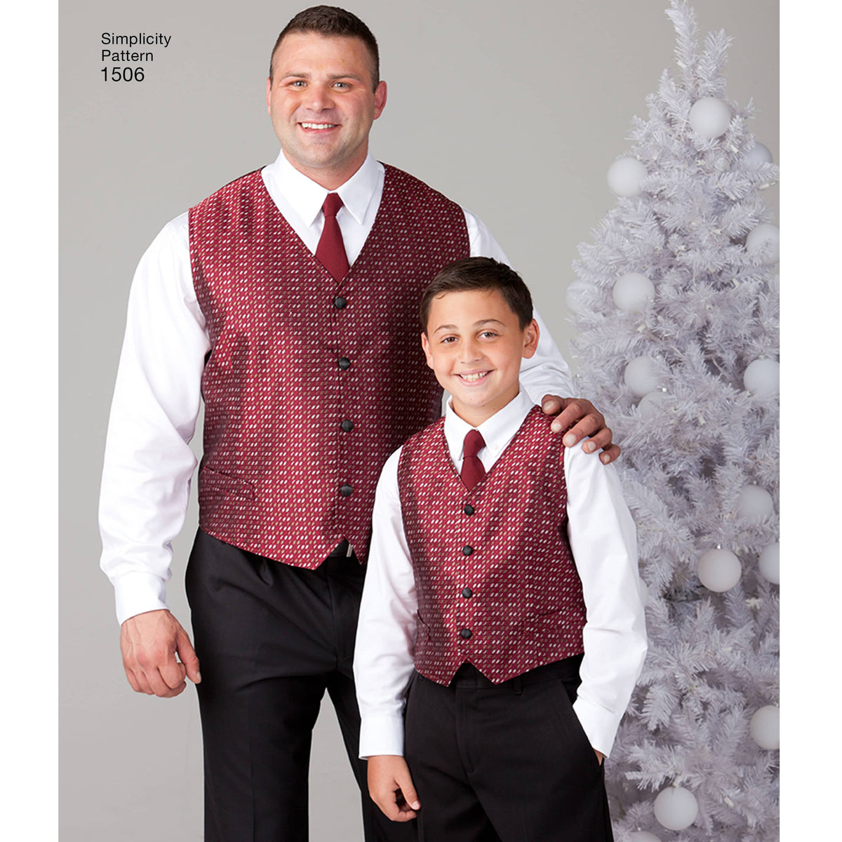 Simplicity Husky Boys' and Big and Tall Men's Vests Sewing Pattern S1506
