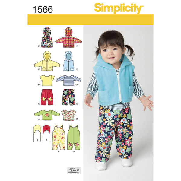 Simplicity Babies' Separates Sewing Pattern S1566