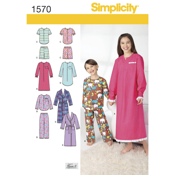 Simplicity Child's, Girls', and Boys' Loungewear