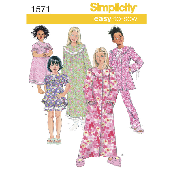 Simplicity Child's and Girl's Loungewear Separates