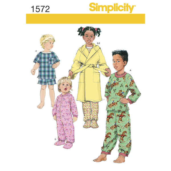 Simplicity Toddlers' and Child's Sleepwear and Robe