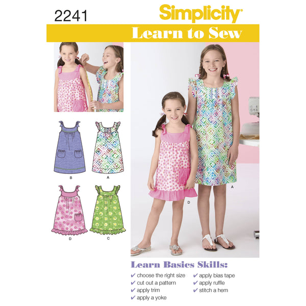 Simplicity Learn to Sew Child's & Girl's Dresses