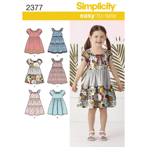 Simplicity Child's Dresses Sewing Pattern S2377