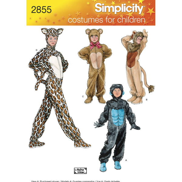 Simplicity Child, Boy & Girl Costumes Sewing Pattern S2855
