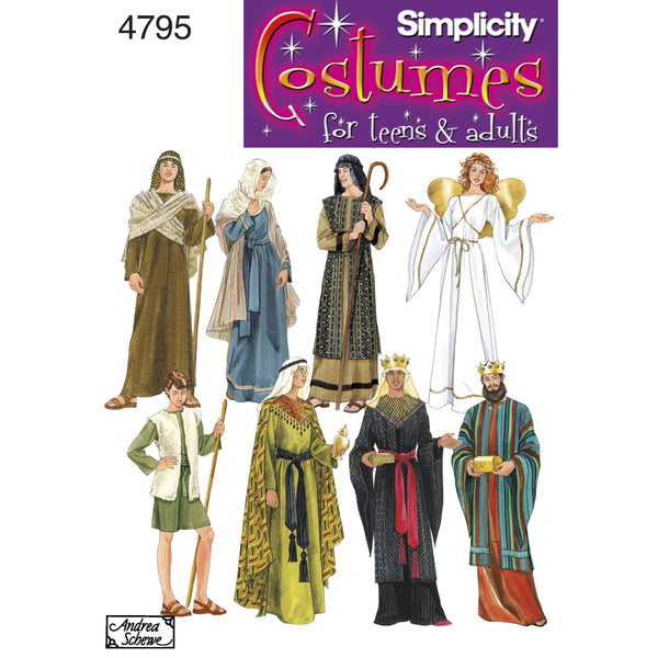 Simplicity Women's, Men & Teen Costumes Sewing Pattern S4795