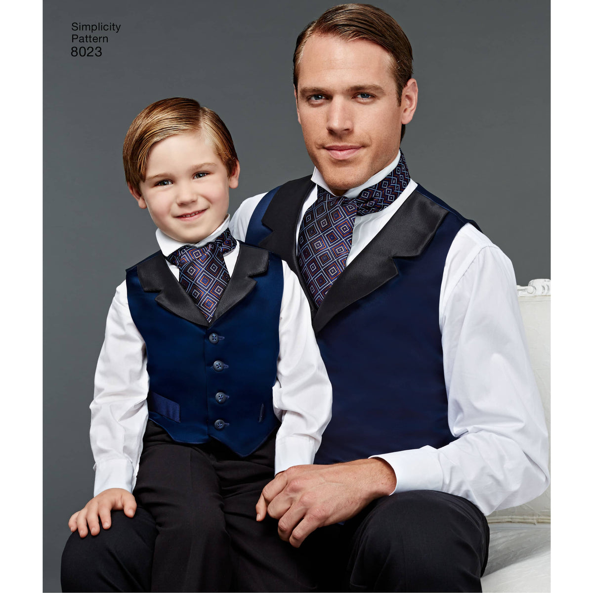 Simplicity Boys' and Men's Vest, Bow-tie, Cummerbund and Ascot Sewing Pattern S8023