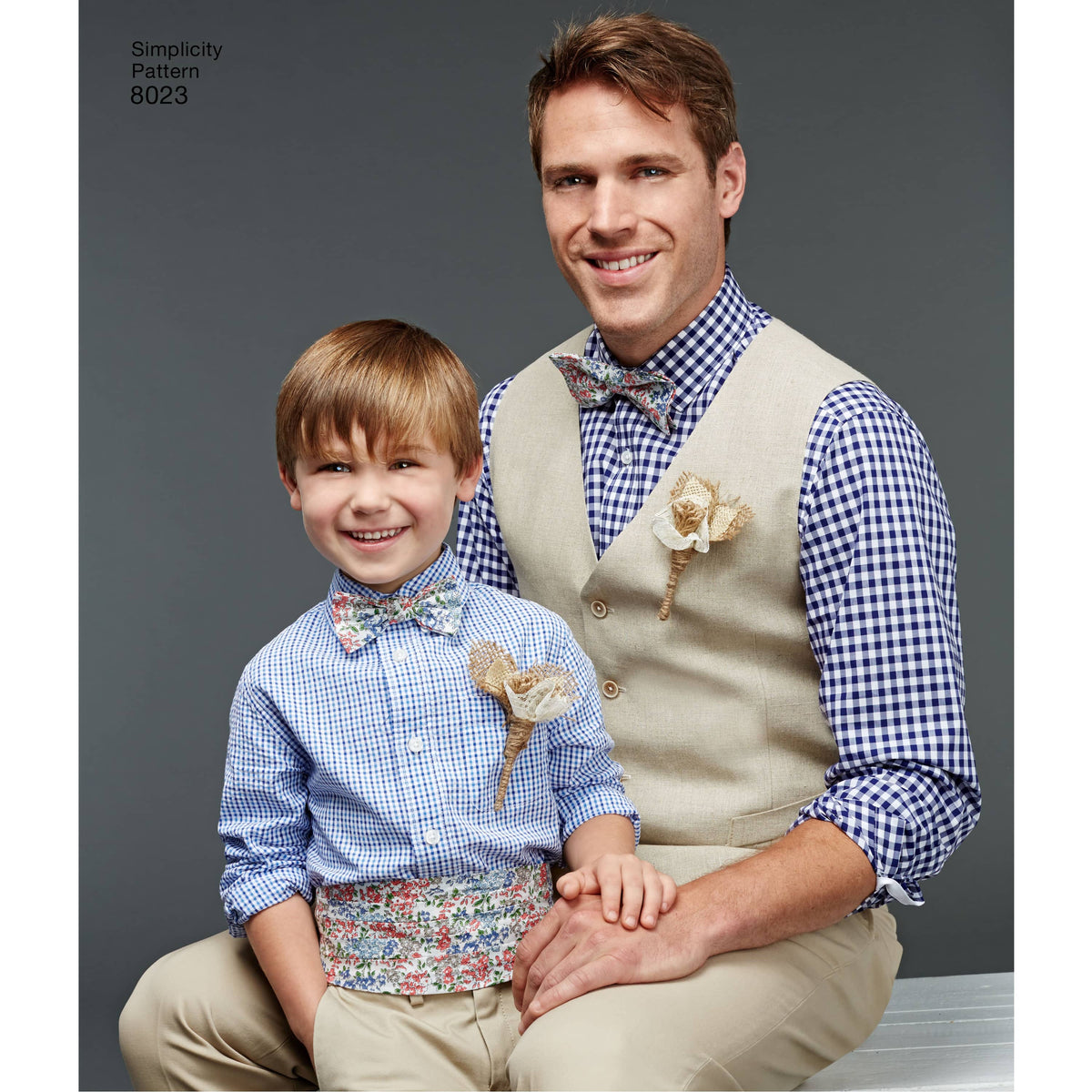Simplicity Boys' and Men's Vest, Bow-tie, Cummerbund and Ascot Sewing Pattern S8023