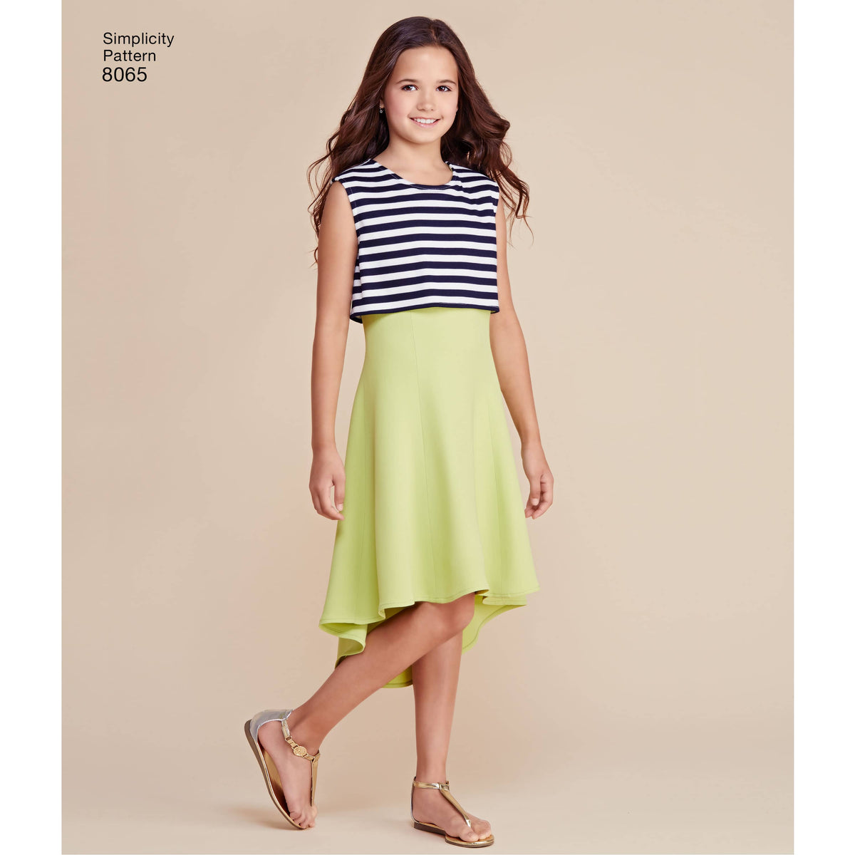 Simplicity Girls' and Girls' Plus Dress or Popover Dress