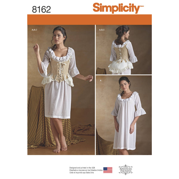 8162 Simplicity Misses Corset Costume